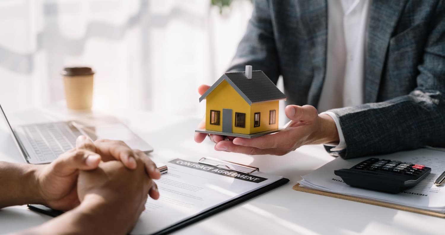 Advisor showing mortgage documents