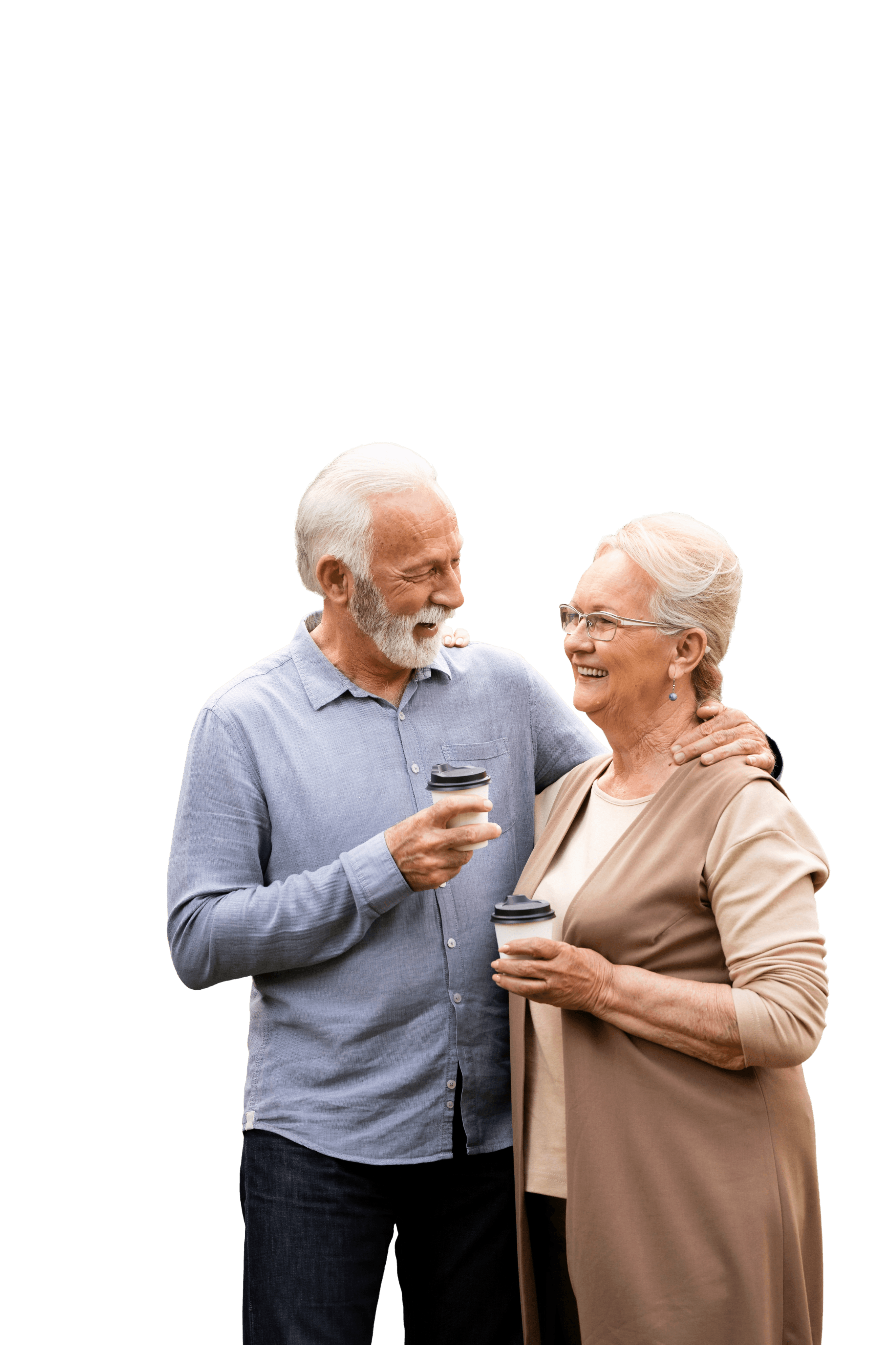 Retired couple enjoying time outdoors