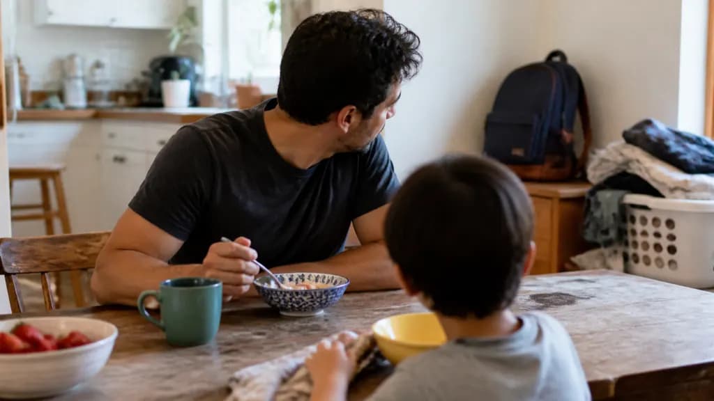 Family at home illustrating financial protection planning for a single-income household